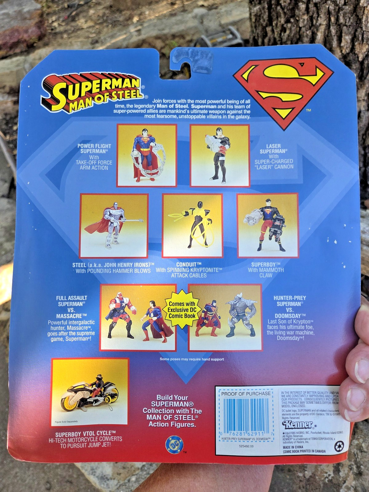 DC Hunter Prey Superman vs Doomsday – Comic Book Action Figure Set – Kenner 1995