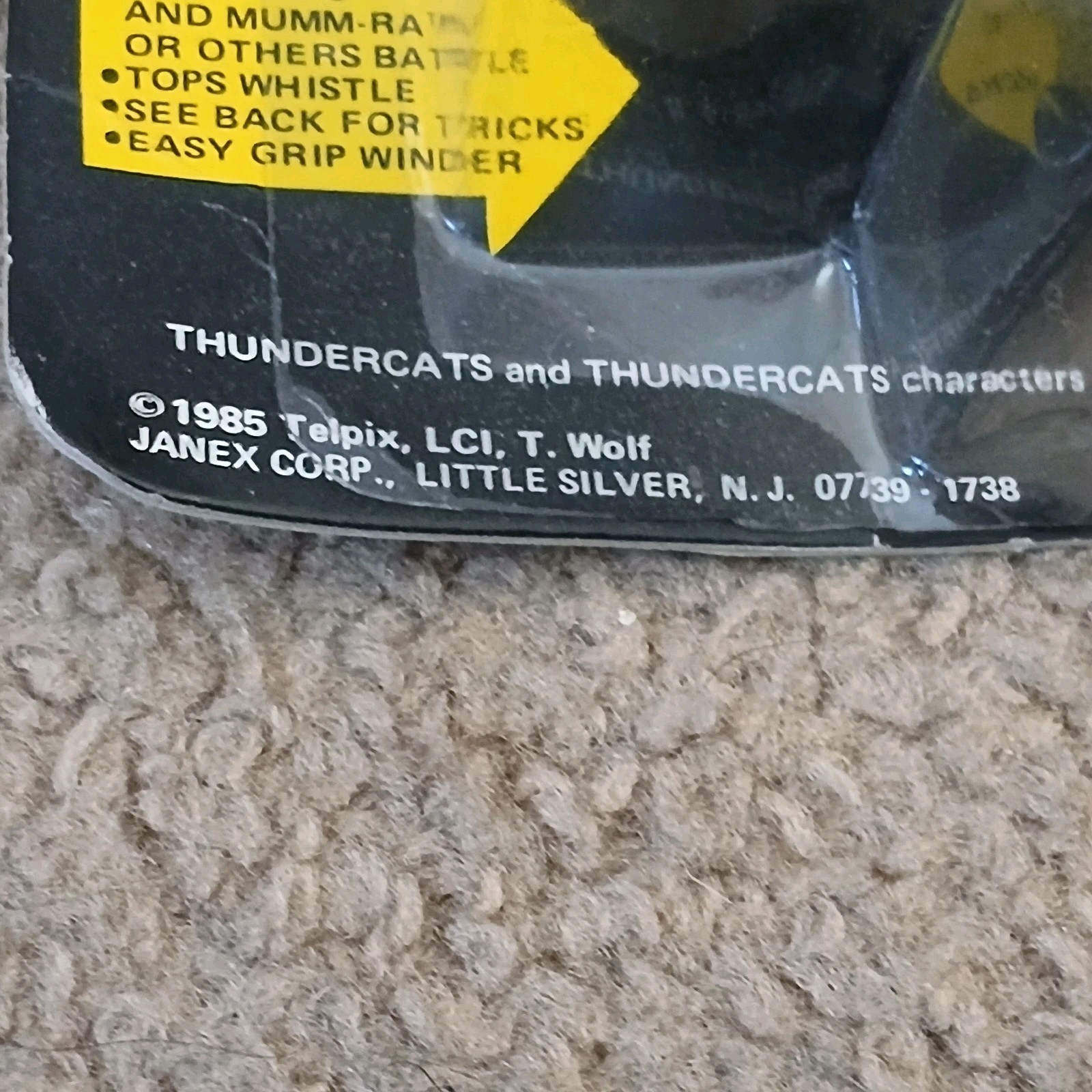 THUNDERCATS MIGHTY FIGHTING TOP PANTHRO/MUMRA JANEX TOYS SEALED 1985 READ