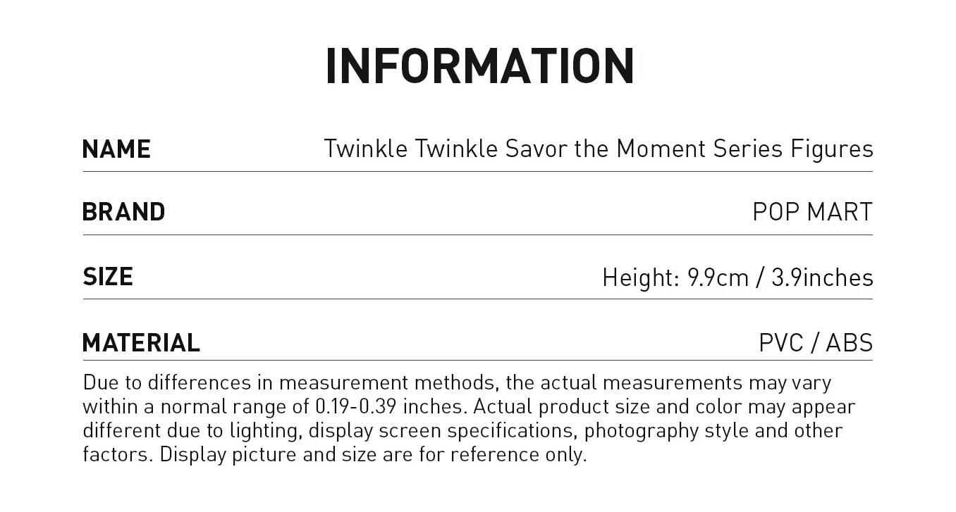 100%Authentic Twinkle Twinkle Savor The Moment Series Blind Box Figures Toy