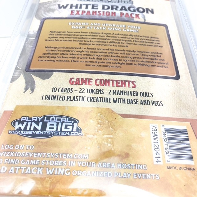 Dungeons Dragons Attack Wing White Dragon Expansion Pack Wizkids NECA 2015 D&D