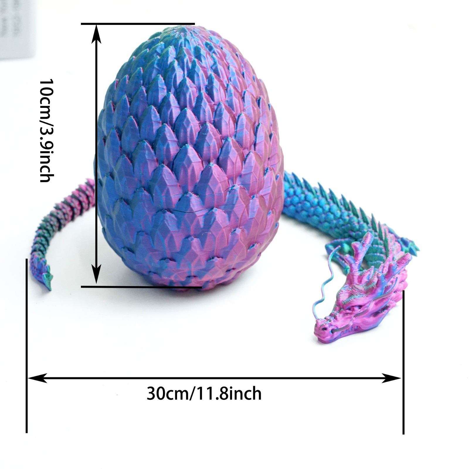 3D Printed Gemstone Dragon Egg Model,Articulated Animals figure,Toys Home Decor
