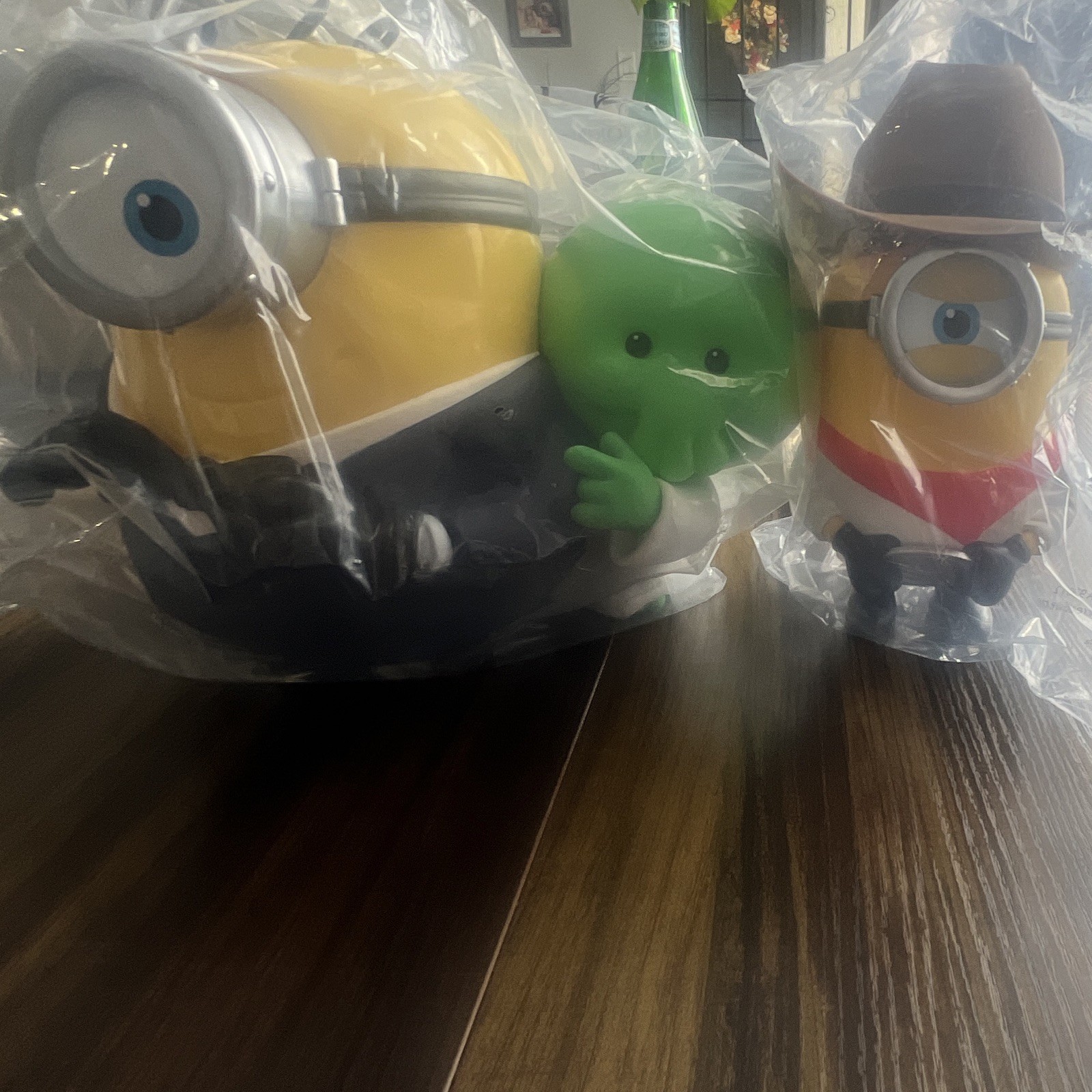 Minion popcorn bucket with cup straw included