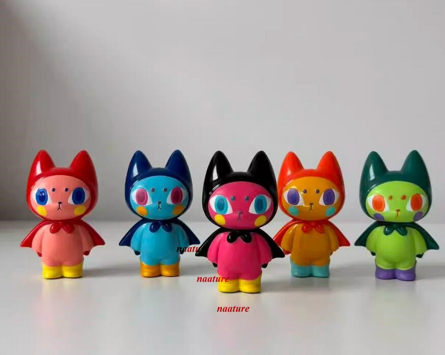 5pcs MEDICOM TOY BADMEAW Figure Limited Model Statues Fashion Toys Set Gift H6cm