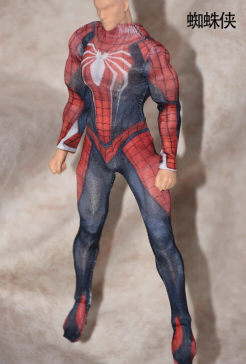 1:12 Spider-Man Elastic Tight Bodysuit Clothes For 6  » Male Action Figure Body