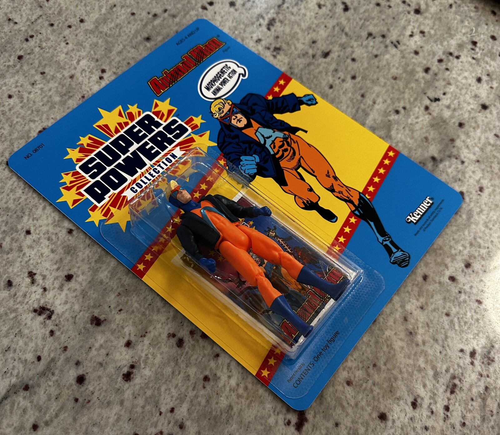 Custom DC “Kenner” Super Powers ANIMAL MAN Figure – MOC – with collectors card!