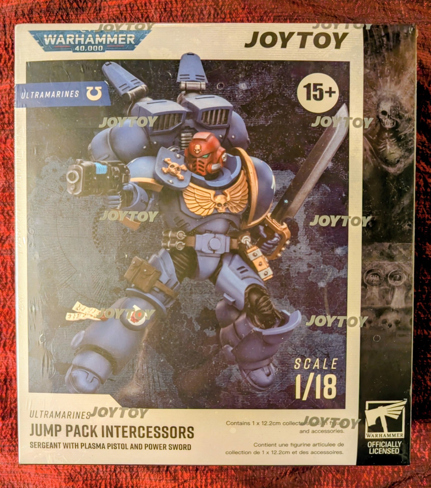 JoyToy Warhammer 40,000 40K Ultramarines Jump Pack Sergeant Plasma & Power Sword