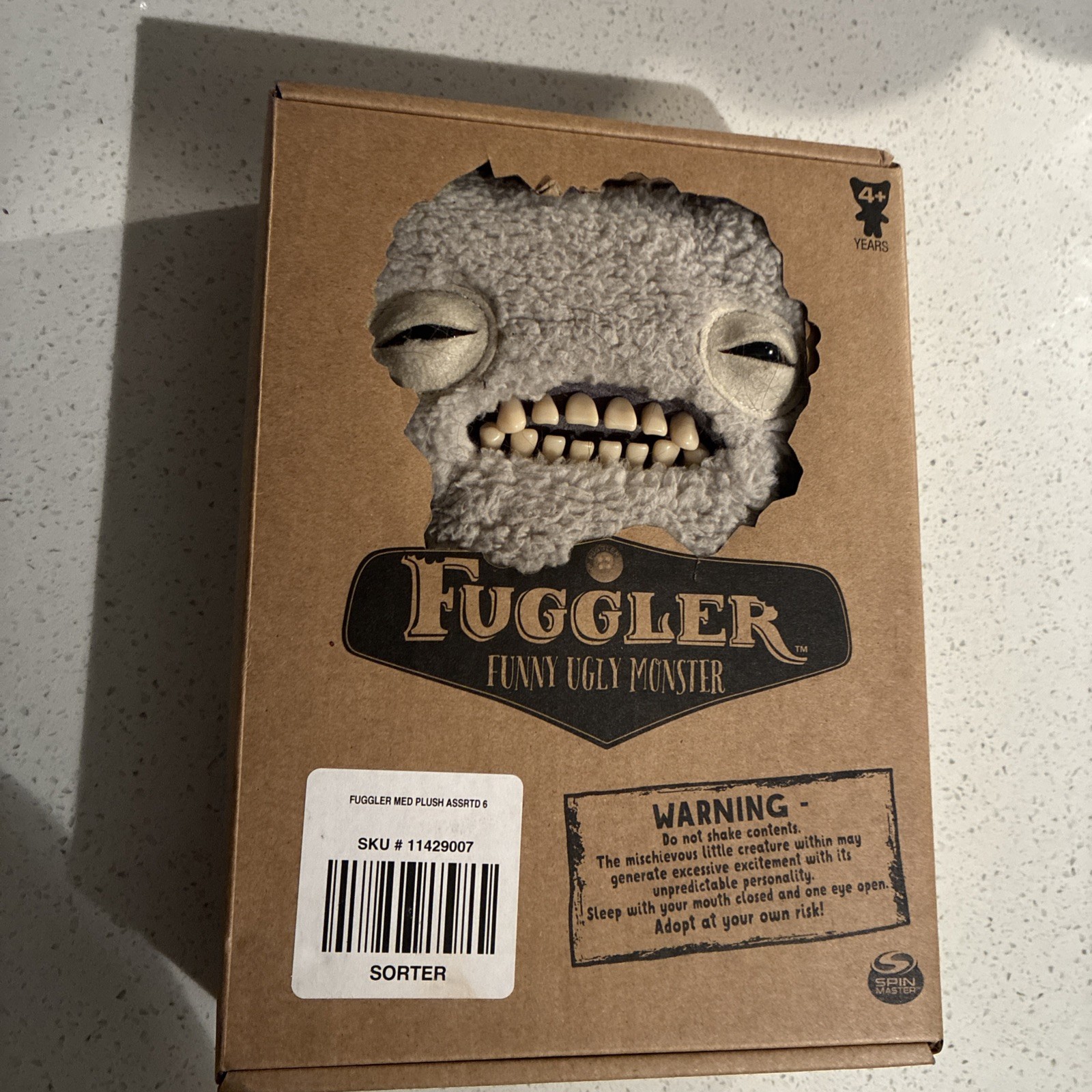 Munch Munch Fuggler Funny Ugly Monster 9&Prime; Plush Toy – Gray Difficult To Find