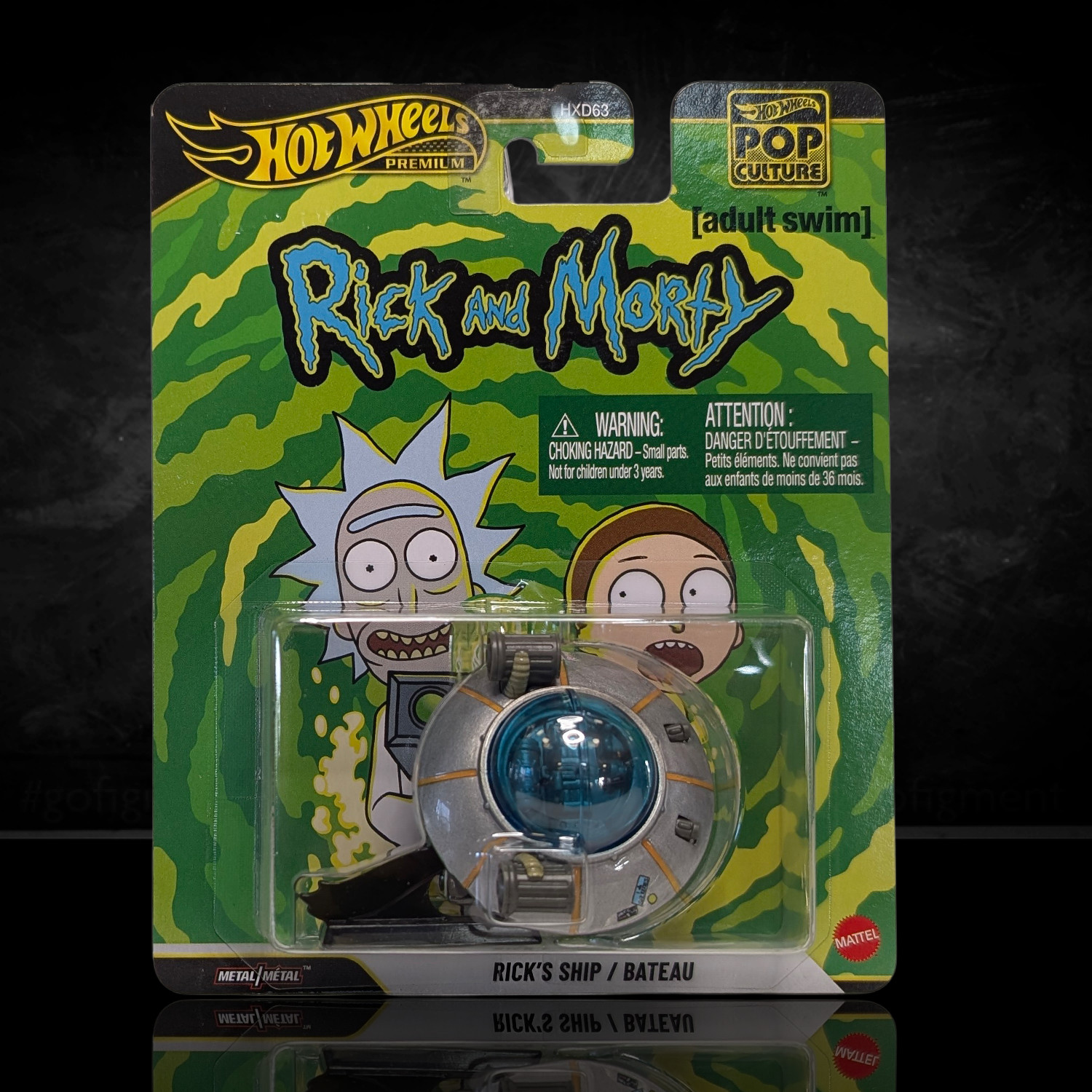 Rick and Morty adult swim Rick&rsquo;s Ship Hot Wheels Premium Pop Culture Diecast Car