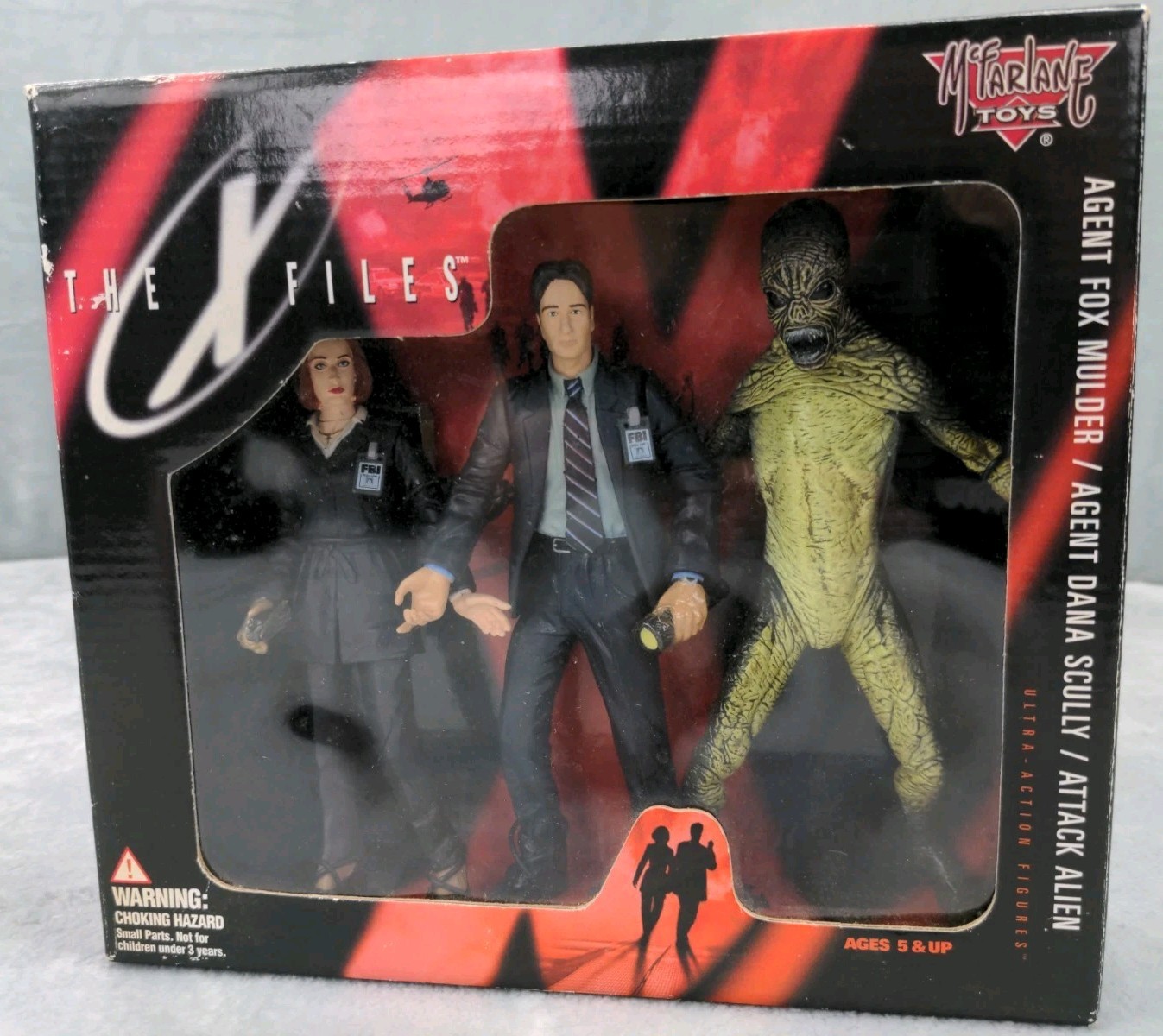 NIB McFarlane Toys The X Files 1998 3-Pack Mulder Scully Attack Alien