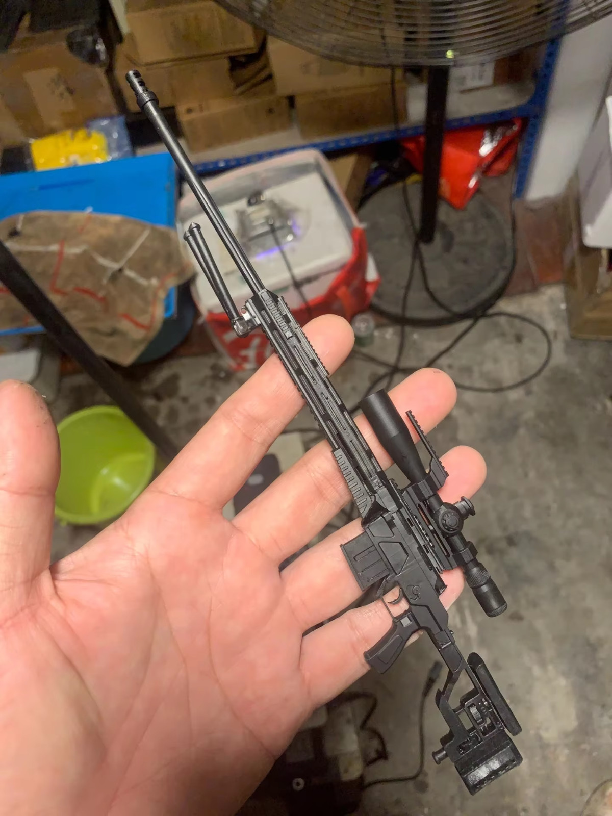 3D Printed PLA QBU202 8.6mm Sniper Rifle Model 1:6 for 12&Prime; Action Figure Toy