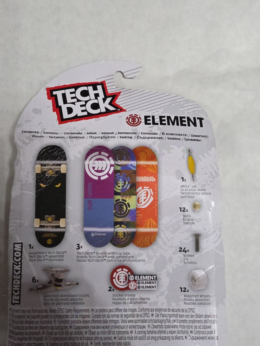TECH DECK Fingerboard 4-Pack Element Skateboards w Entire Kit, Wheels, Tools +