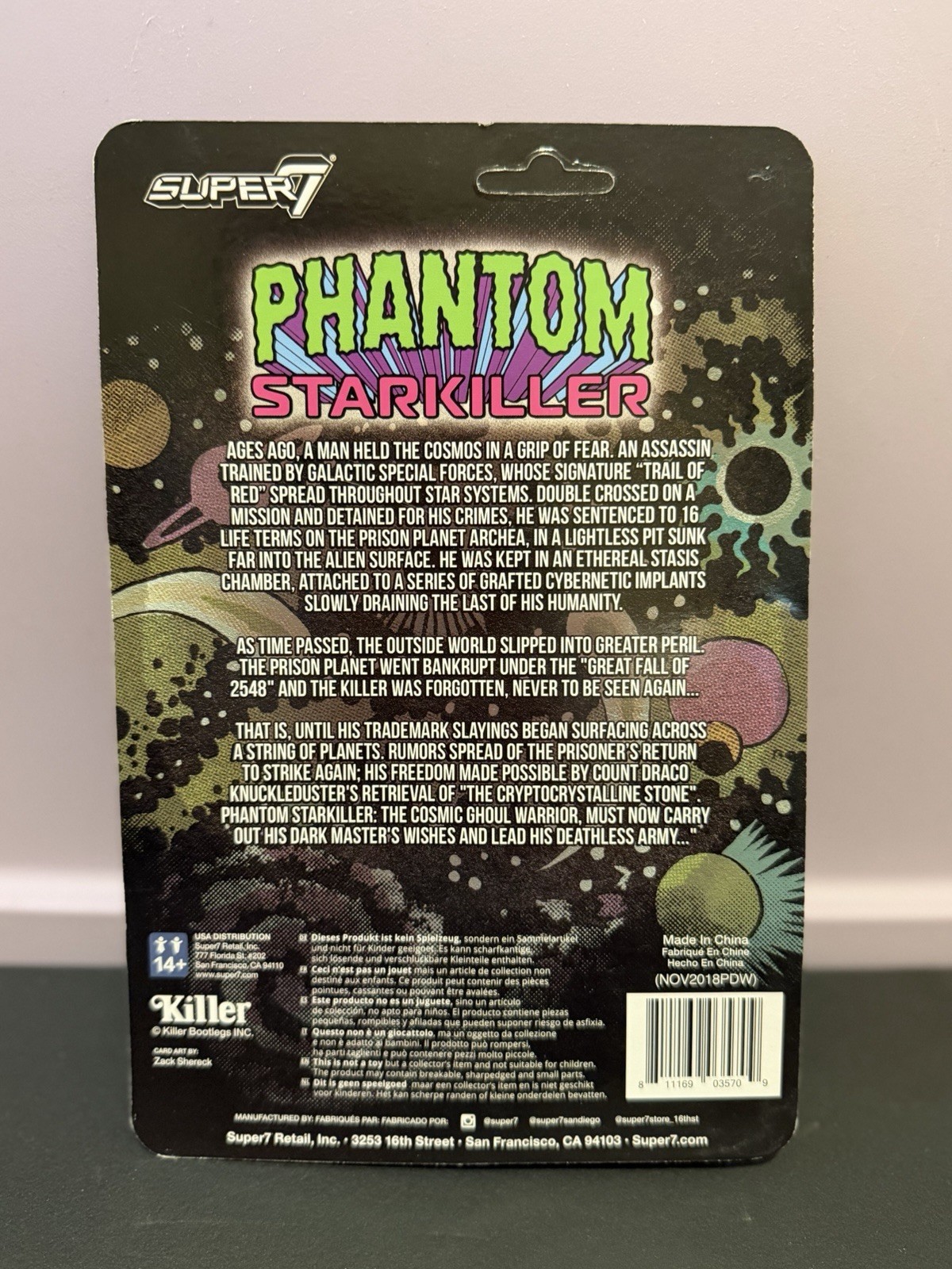 Super7 Phantom Starkiller ReAction Figures Action Figure, Ages 14+, 2018