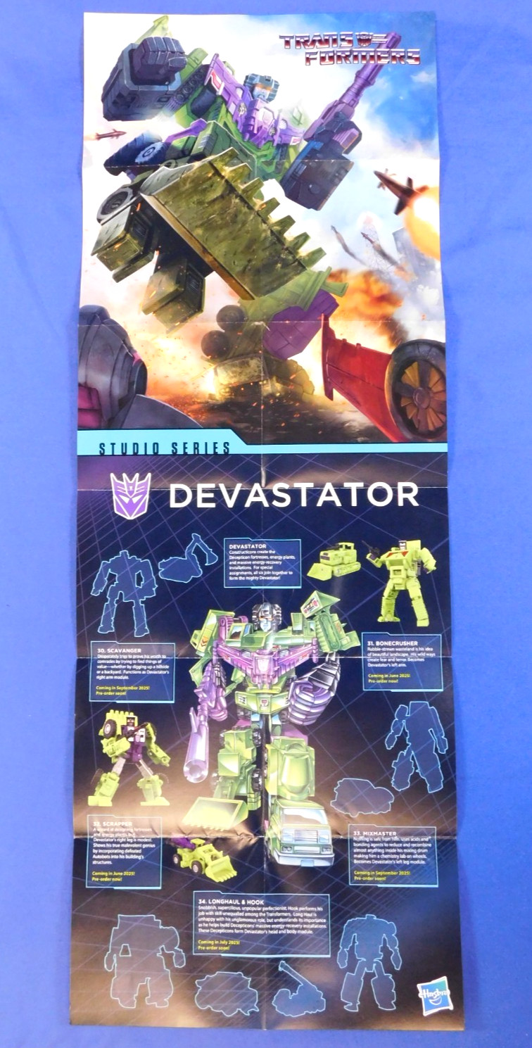 TRANSFORMERS STUDIO SERIES 86 CATALOG DEVASTATOR POSTER HASBRO PROMO