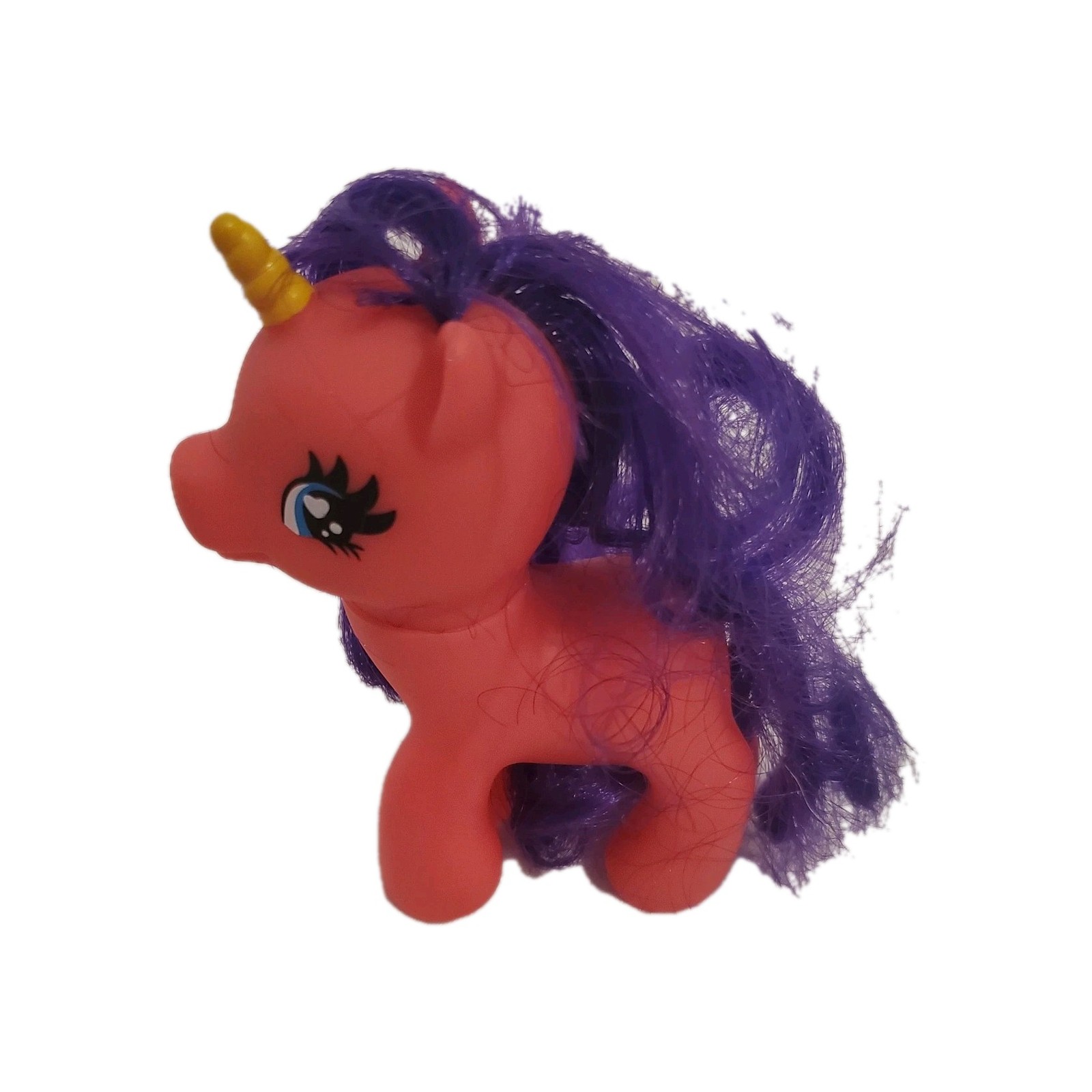 Gi Go Hot Pink Purple hair Pony 6” Figure Gold Crown Beauty Mark Stamp