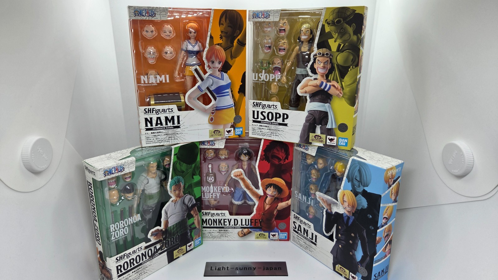 S.H.Figuarts One Piece Luffy Zoro Nami Usopp Sanji Set of 5 Romance Dawn New JP
