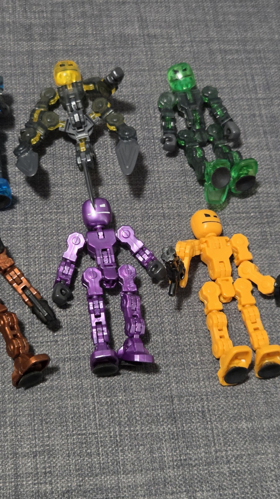 Loose Klikbot Stop Motion Animation Lot of 10 Figures -Some Missing Accessories