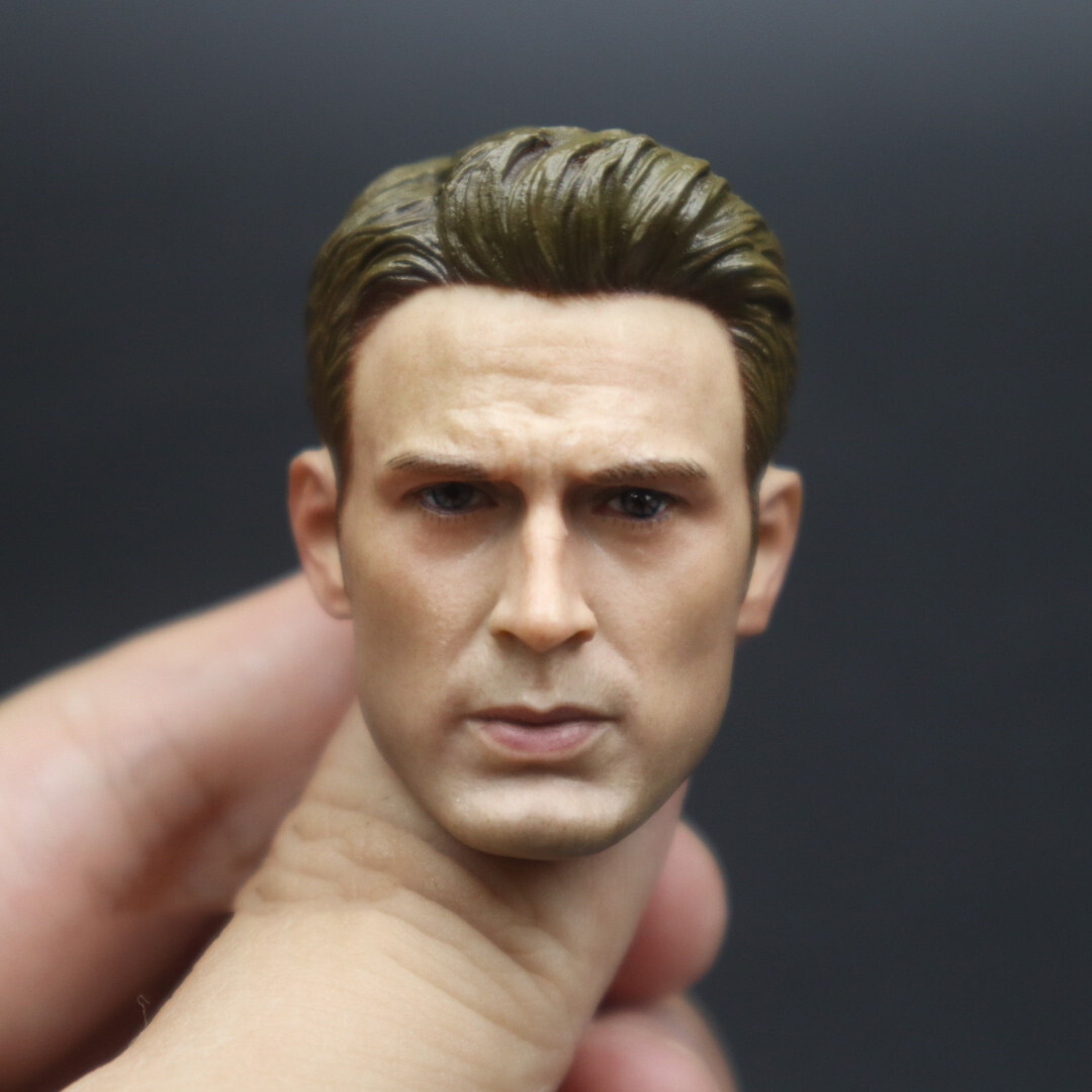 1/6 Scale Chris Evans Steve Captain Head Carving Sculpt Model Toys