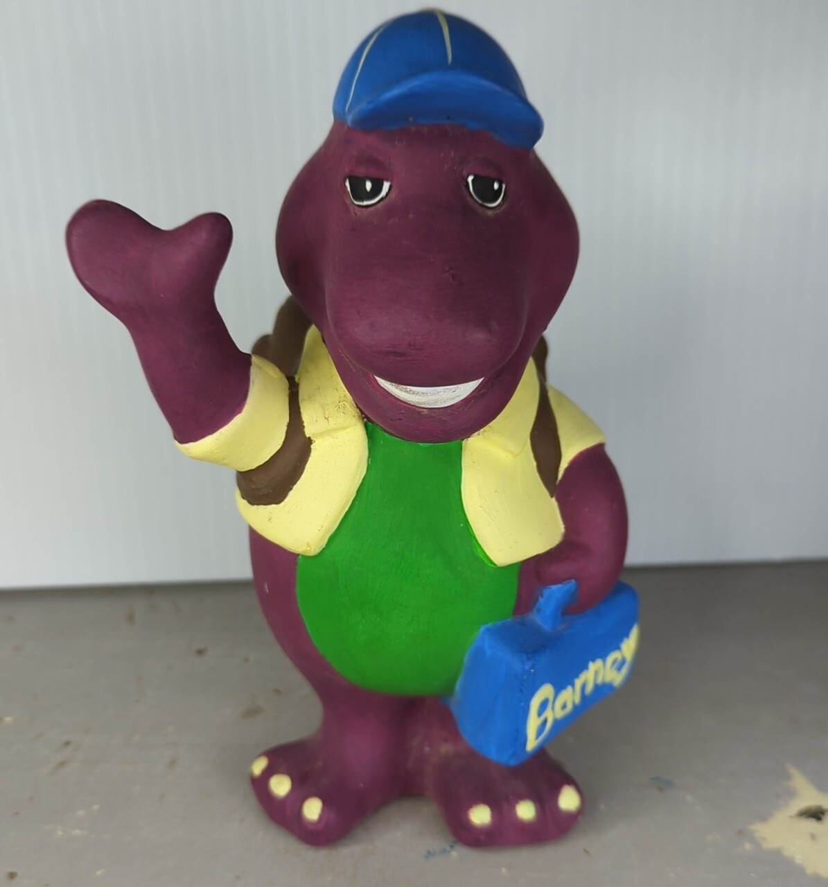 Vintage Barney Purple Dinosaur Back to School 1992 Lyons Group Ceramic