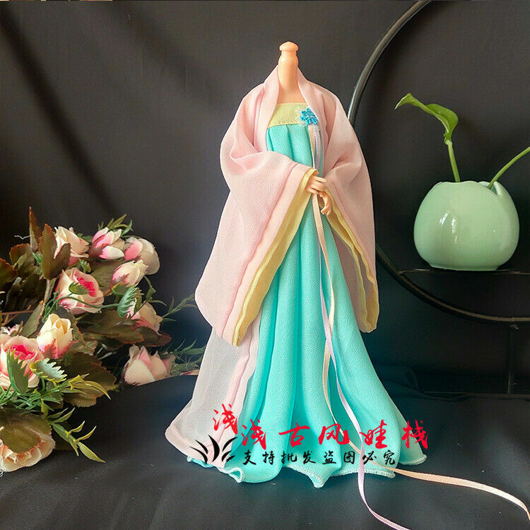 Chinese Costume 12 Joint 27-30Cm Bjd Doll Clothes Folk-Custom Hanfu Dress Set