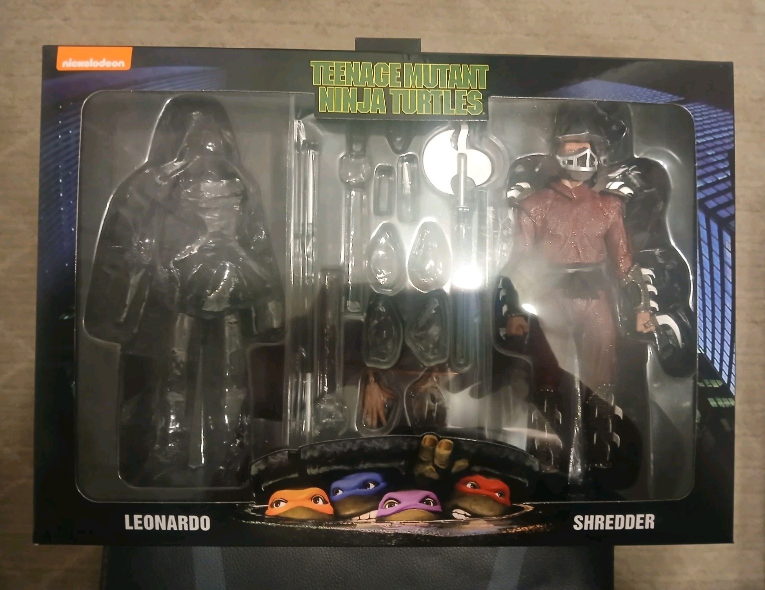 NECA TMNT 1990 Movie SHREDDER 7&Prime; Action Figure (Leonardo & Shredder 2-Pack)