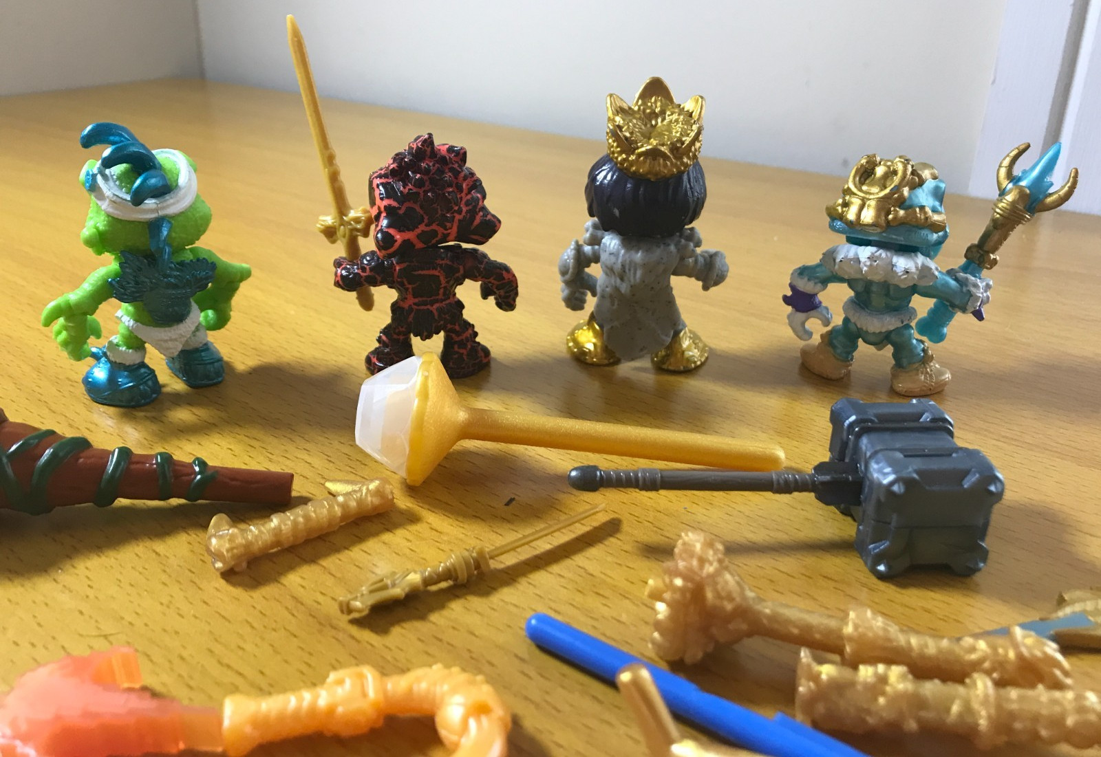 Treasure X Action Figures Lot of 4 with Weapons & Accessories