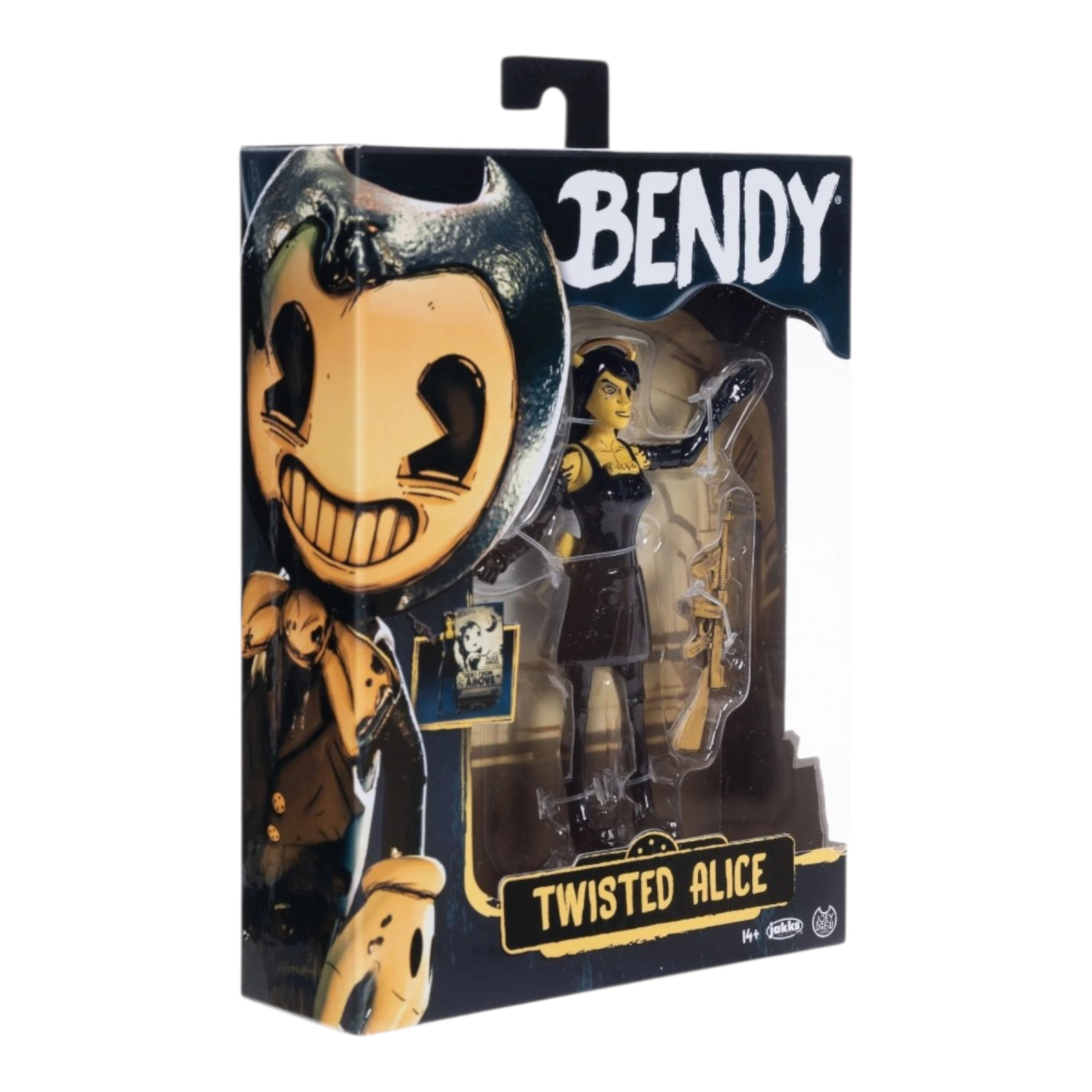 Bendy & The Ink Machine 5&Prime; Twisted Alice Figure with Tommy Gun Black Ages 14+