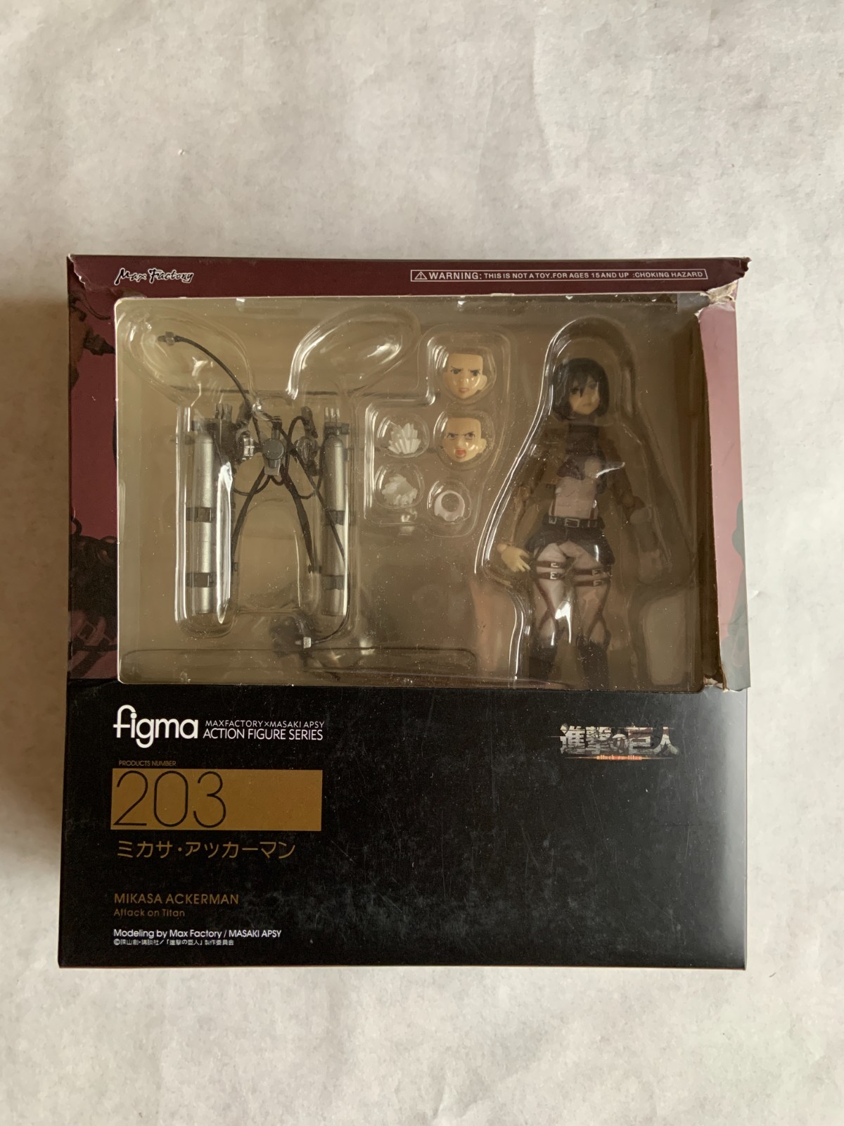 Figma 203 Mikasa Ackerman Attack on Titan Action Figure Anime Japan