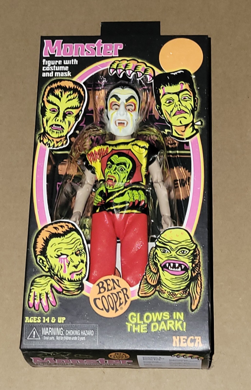 2023 NECA Ben Cooper Kids Monster Glow In The Dark Dracula 5.5&Prime; Figure MISB