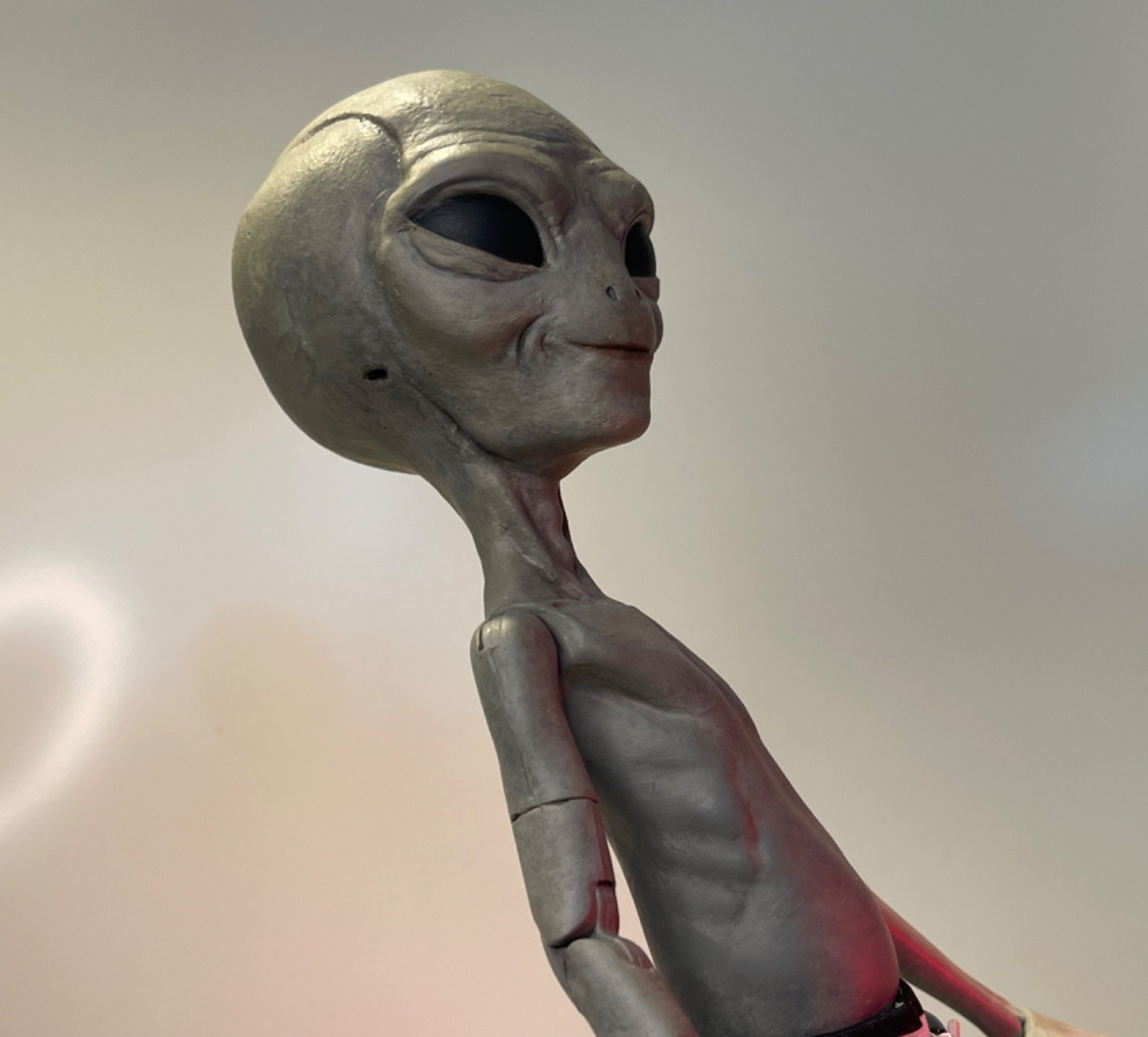 1:6 Scale Custom Grey Vacation Alien Figure 10&Prime; inch Area 51 UFO Art Statue OOAK