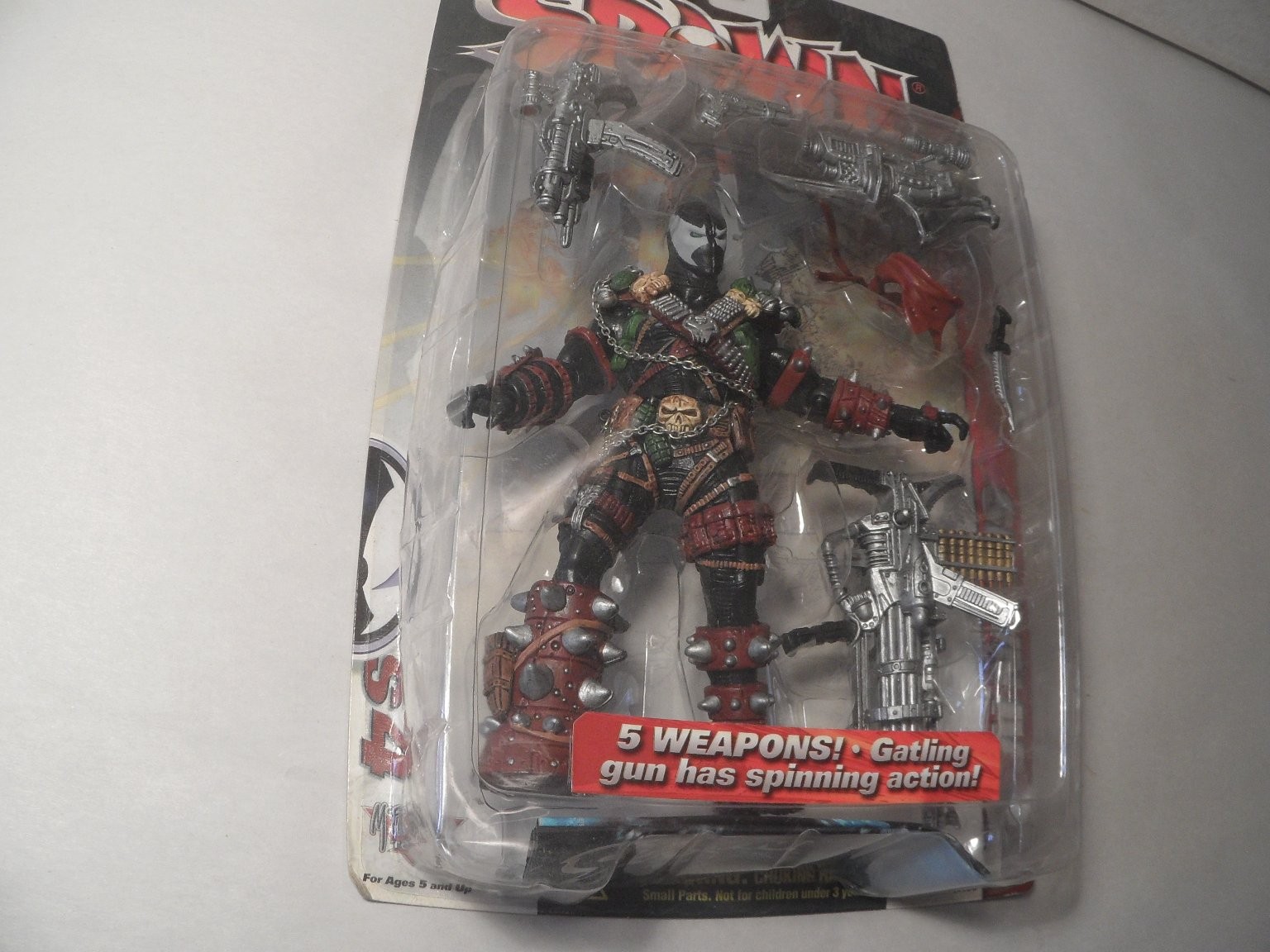 McFarlane Toys Spawn IV Action Figure 7in Scale 5 Weapons Gatling Gun