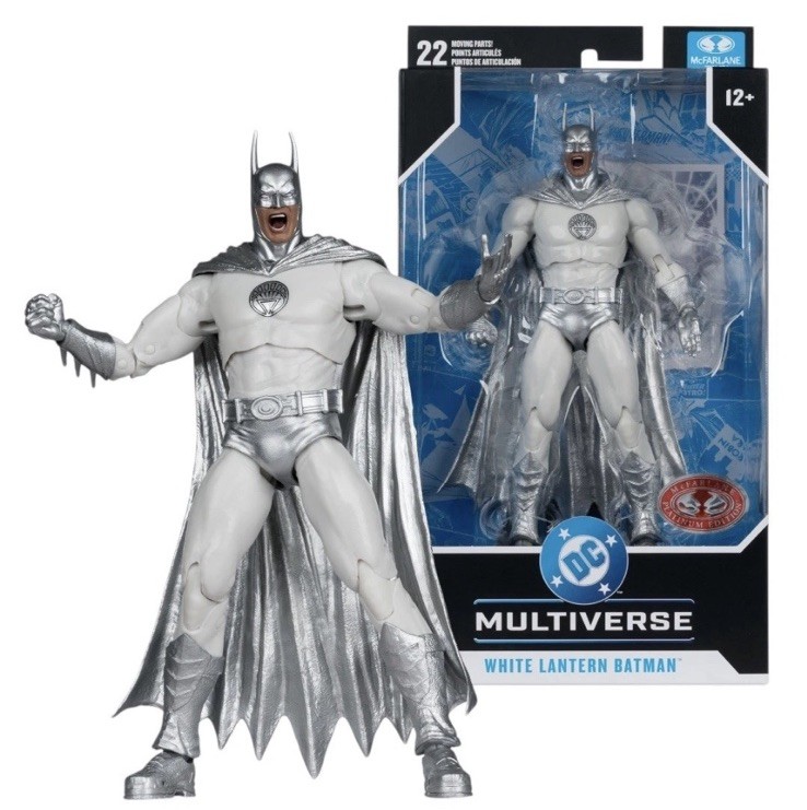 2026 McFarlane DC Multiverse White Lantern Batman Platinum Edition Chase In Hand
