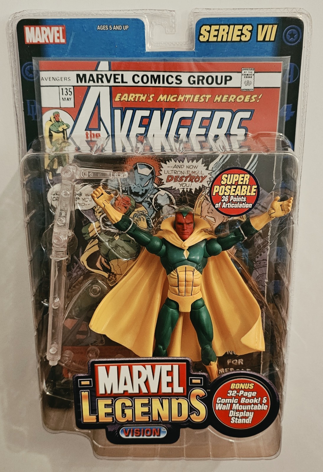 TOY BIZ MARVEL LEGENDS SERIES VII 7 VISION ACTION FIGURE FAST SHIPPING