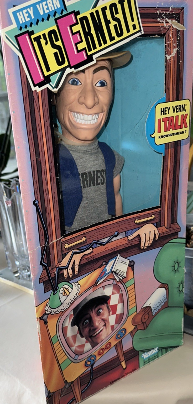 Vintage Kenner “ Hey Vern It&rsquo;s Ernest” Pull String Talking Doll In Box