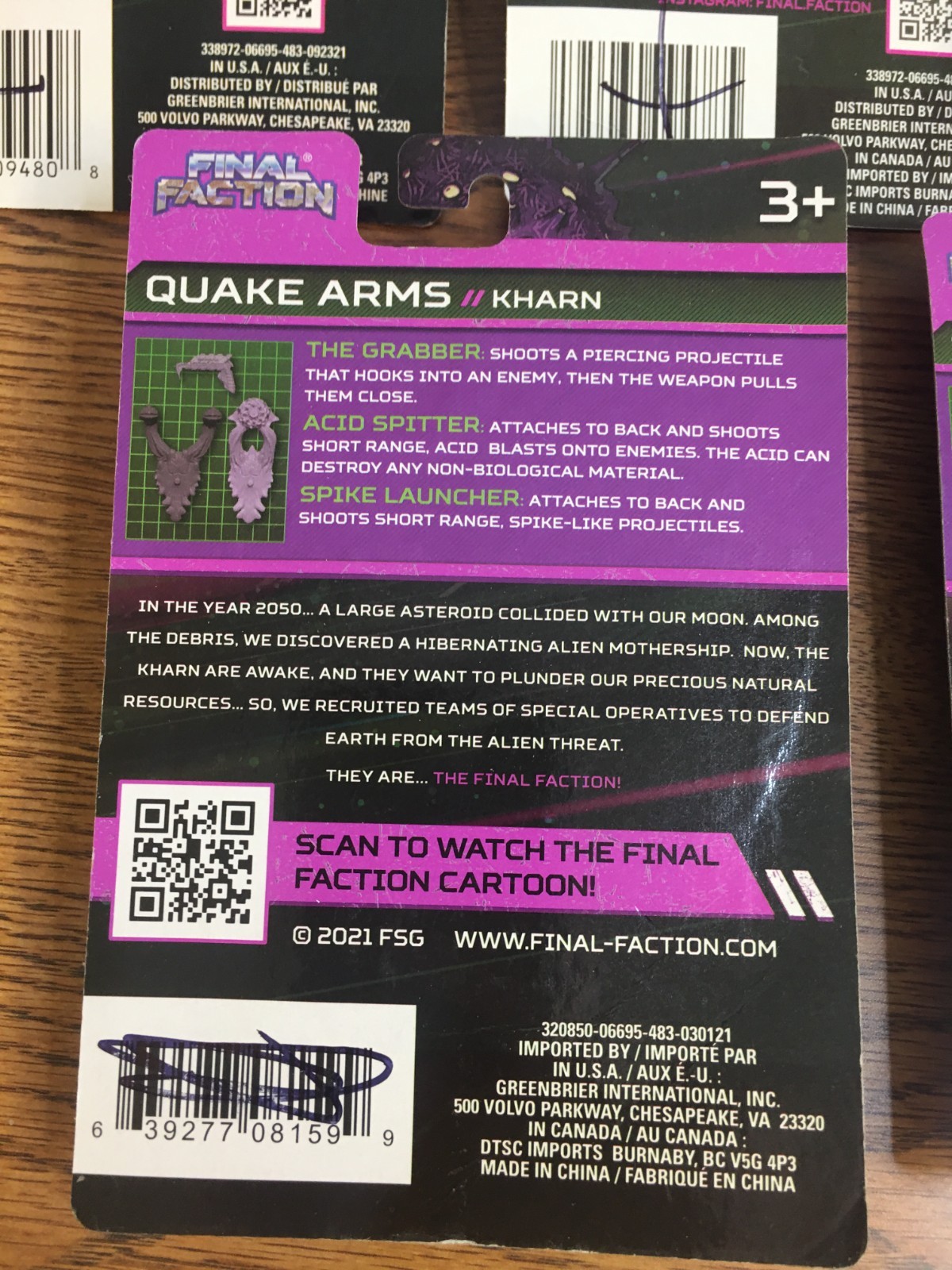5 Final Faction Action Figures Evolution Scourge Quake Arms Synthoid Striker