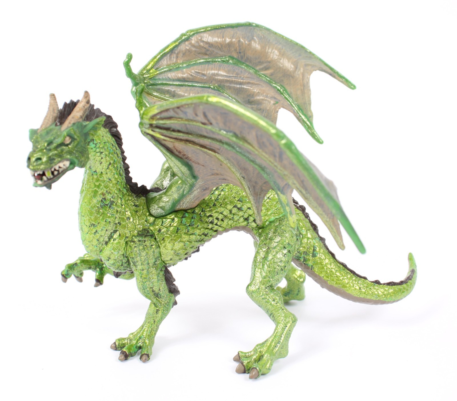 2010 Safari Ltd. Green Forest Dragon Fantasy Mythical Winged Dragon
