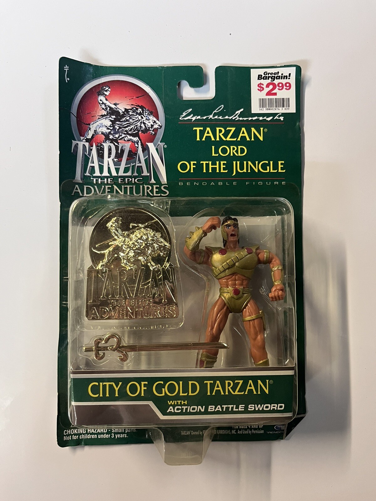 Tarzan The Epic Adventures – City Of Gold, Leopard Man, & Dino-Armored NEW 1995