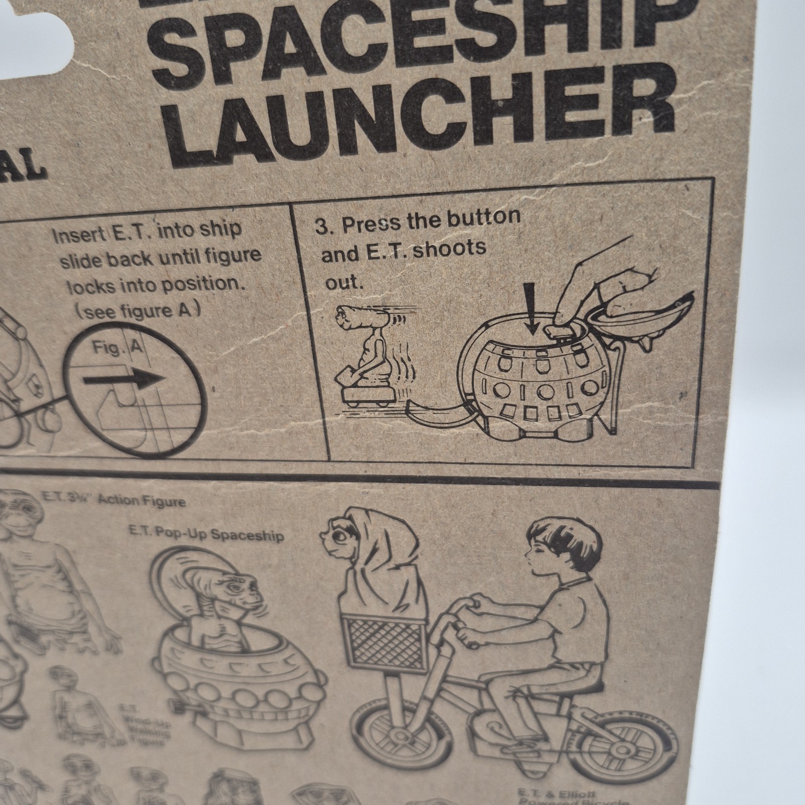 1982 LJN E.T. The Extra Terrestrial ET And Spaceship Launcher On Card Sealed