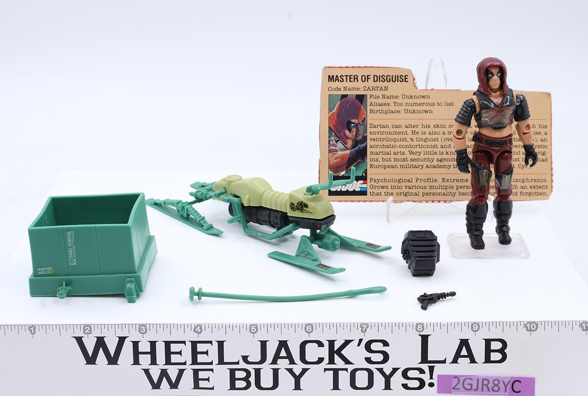 Zartan W/ Chameleon Swamp Skier GI Joe 1984 Hasbro Vintage Action Figure Vehicle