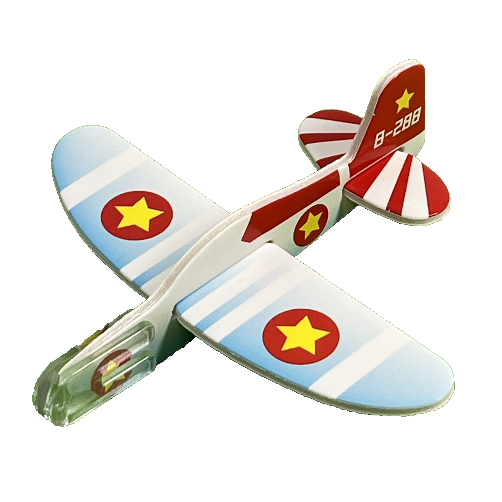 Mini Airplane Build Toss Fly Play Foam Plane Indoor/Outdoor Toy Blue Blast