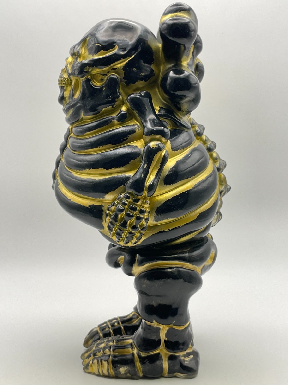 Big Boner (Black & Gold) 8&Prime; Sofubi Fig. by Ron English x BlackBook Toys