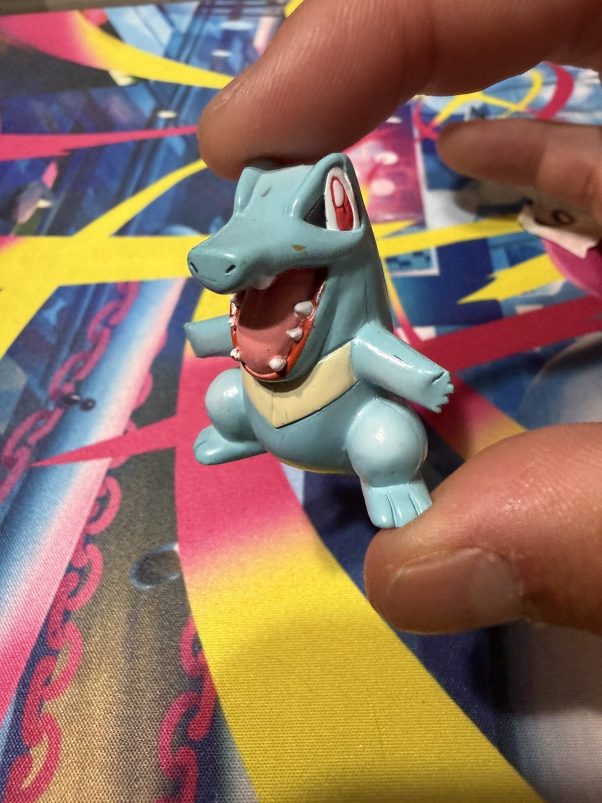 TOTODILE Pokemon TOMY CGTSJ Mini Figure – VINTAGE GENUINE OFFICIAL