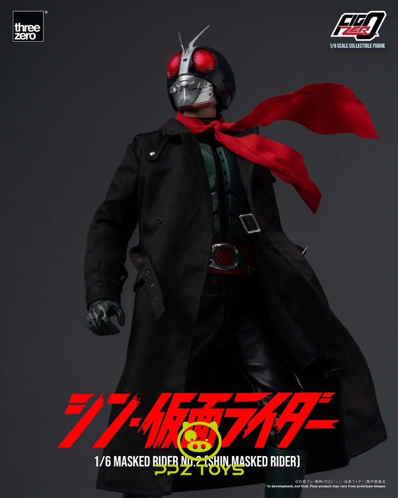 threezero 1/6 Figzero Shin Kamen Masked Rider No.2 Action Figure 3Z04880W0