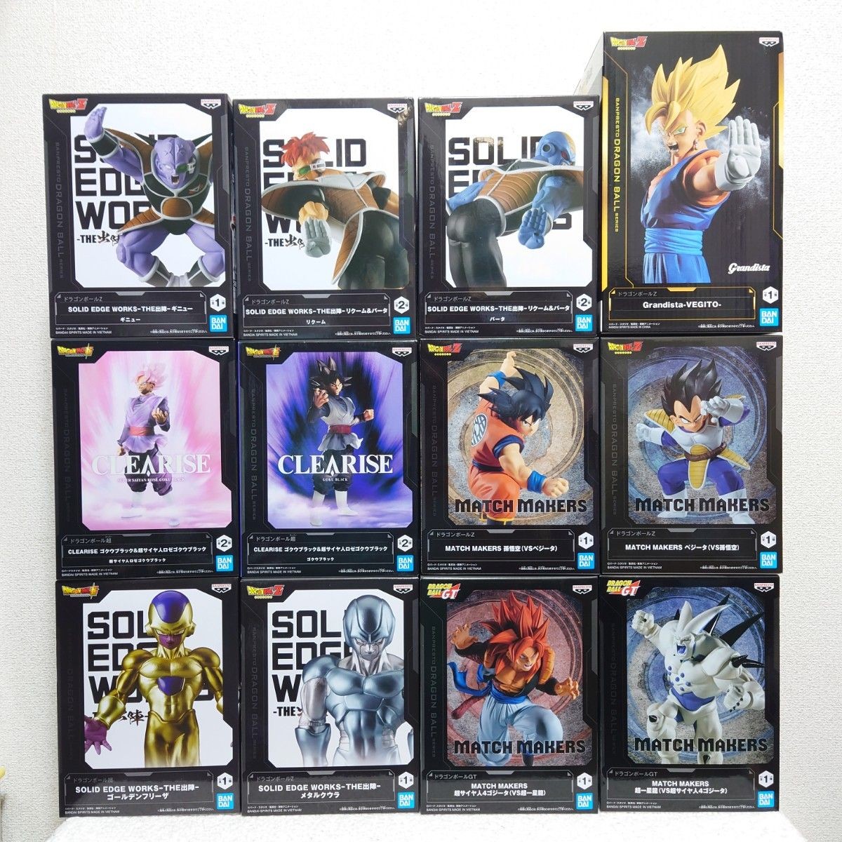 Dragon Ball Figure Lot 12pcs Set Banpresto Grandista Clearise Solid Edge