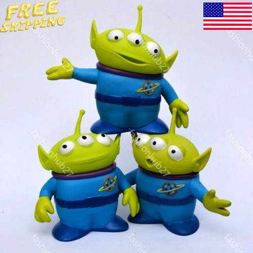 6 in Disney Pixar Toy Collection Space Aliens 3 Pack Xmas Gift, No Retail Box