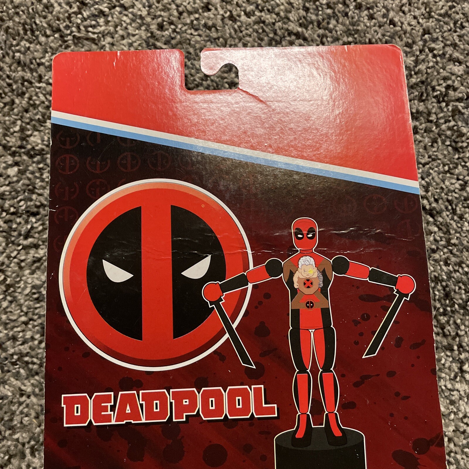 2018 San Diego Comic Con Debut Deadpool & Cable Wooden Puppet #983/1500 Marvel