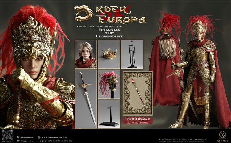 POPTOYS COSTUME ALS020 The Lionheart Brianna 1/6 Scale Action Figure Collectible