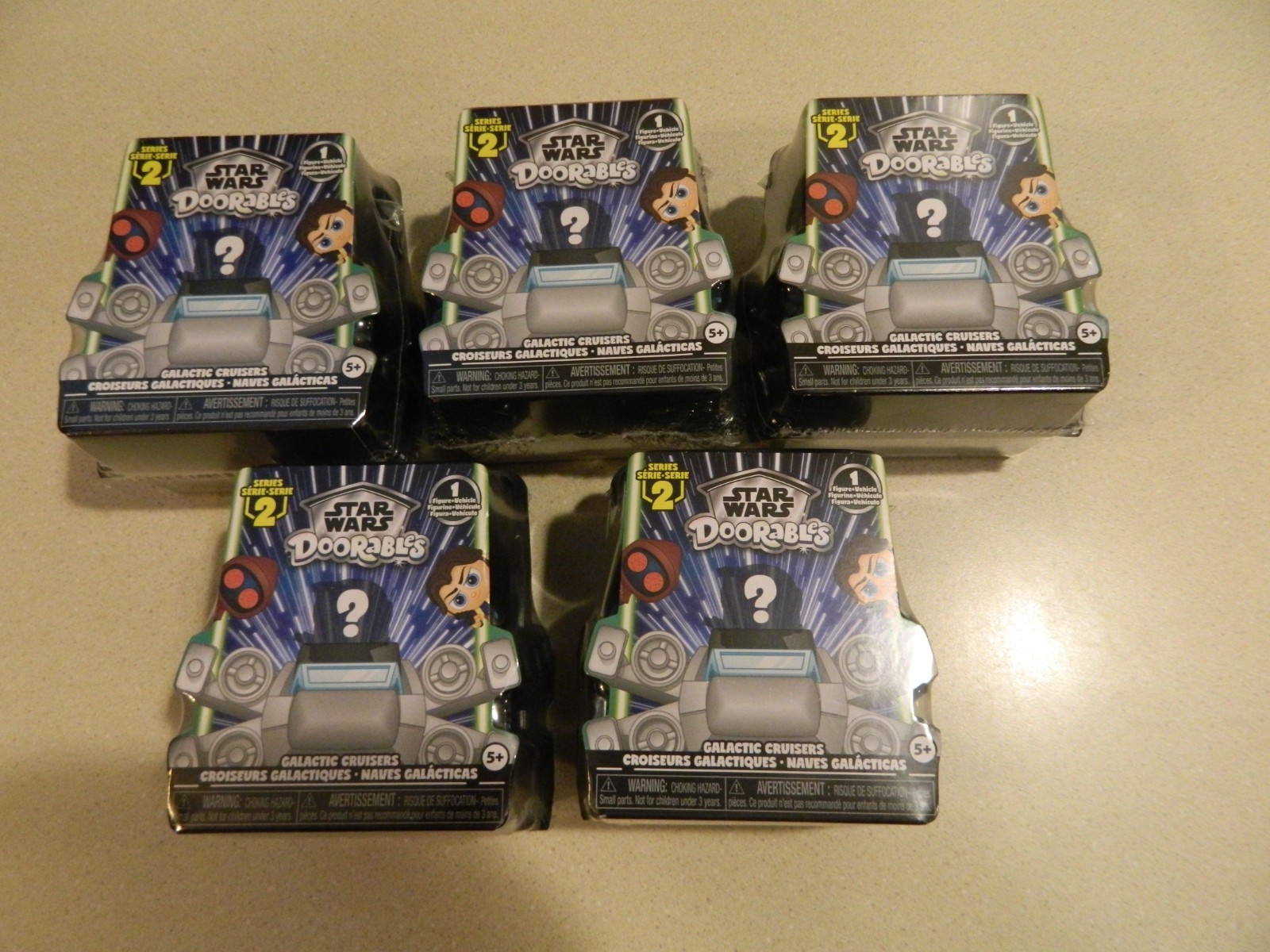Lot of 5 Disney Doorables Star Wars Galactic Cruisers Series 2 Blind Boxes