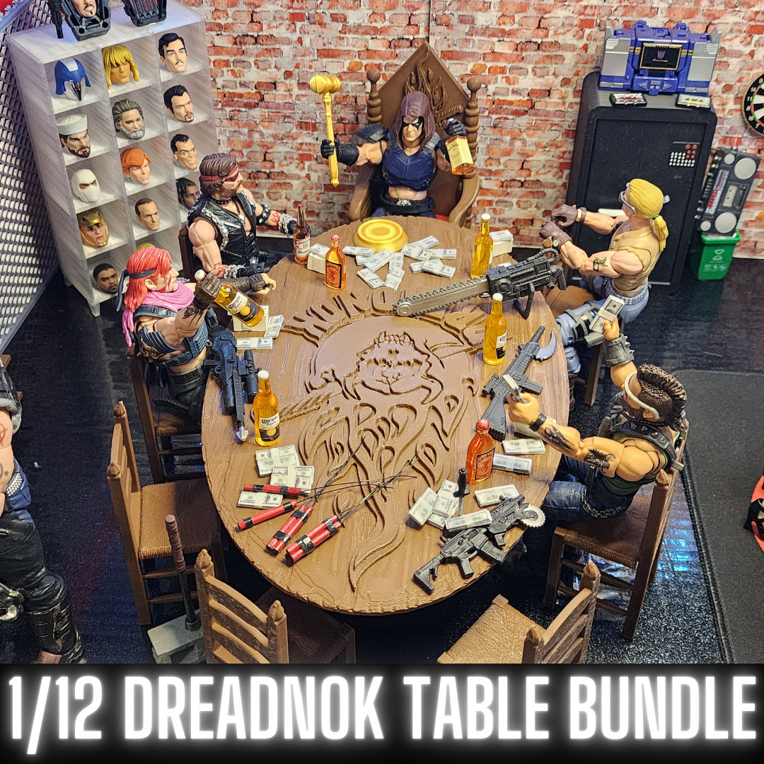 DREADNOK TABLE BUNDLE, For 1/12 Scale Figures, Zartan Throne, Gi Joe Classified