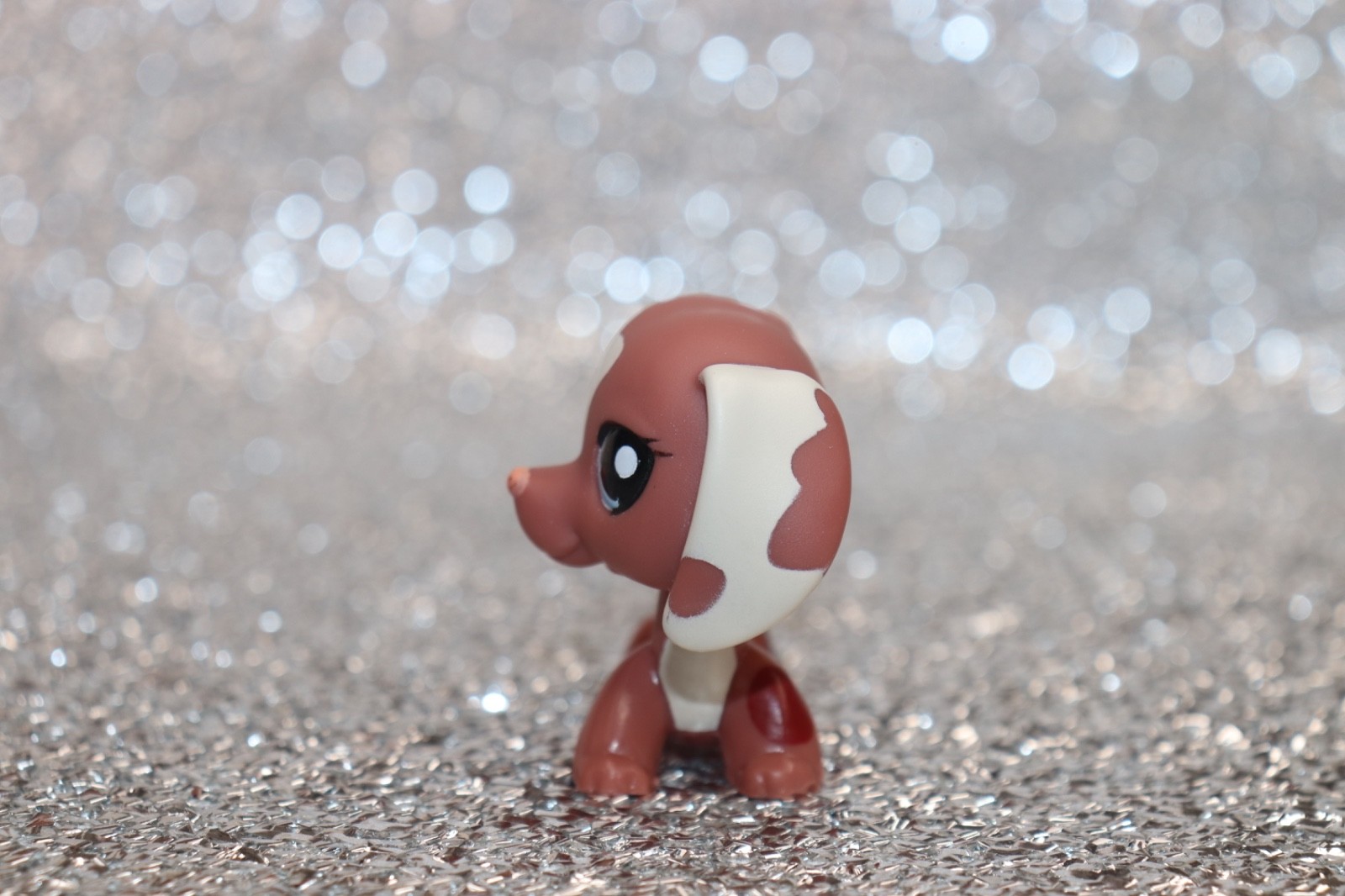 Littlest Pet Shop AUTH LPS #1631 Red/Brown Dachshund Blue Eyes EURO EXCLUSIVE