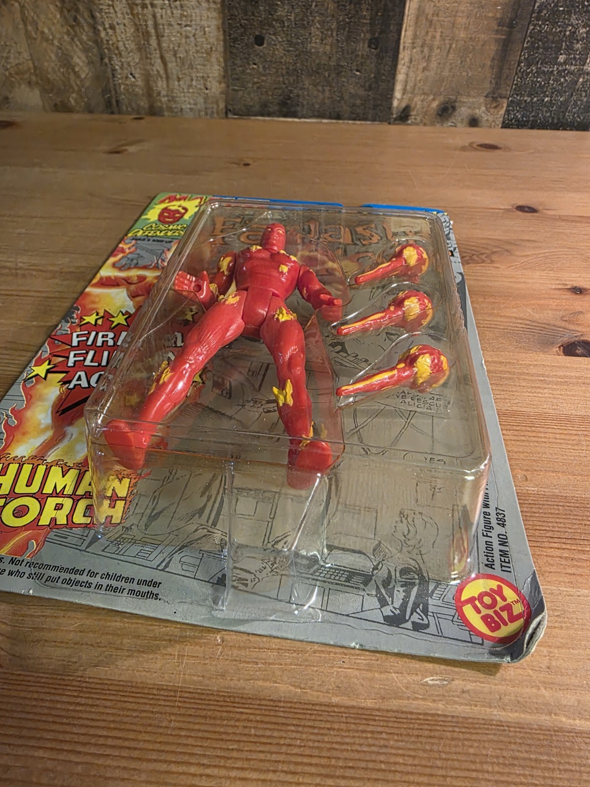 HUMAN TORCH Action Figure Marvel Super Heroes Toy Biz 1992 Fantastic Four New